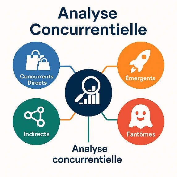 Analyse concurrentielle PME — 5 outils pour cartographier vos rivaux : grille directe, Porter, benchmark perceptuel, gap de marché, veille structurée